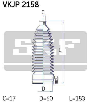 Soufflet de direction (Soufflet de cremaillere) SKF ref. VKJP 2158